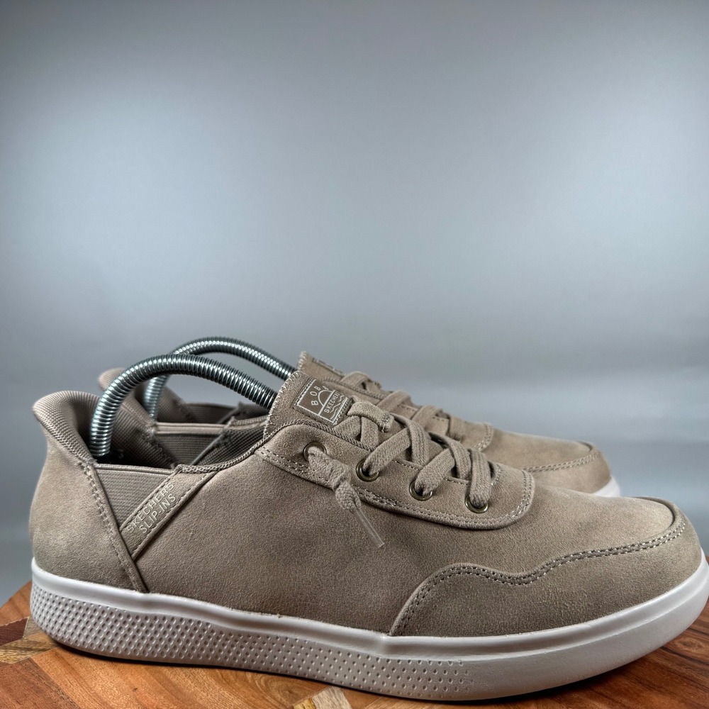 BOBS from Skechers Slip-ins Skipper Tide Pool Taupe Sneakers 114810 Womens 10